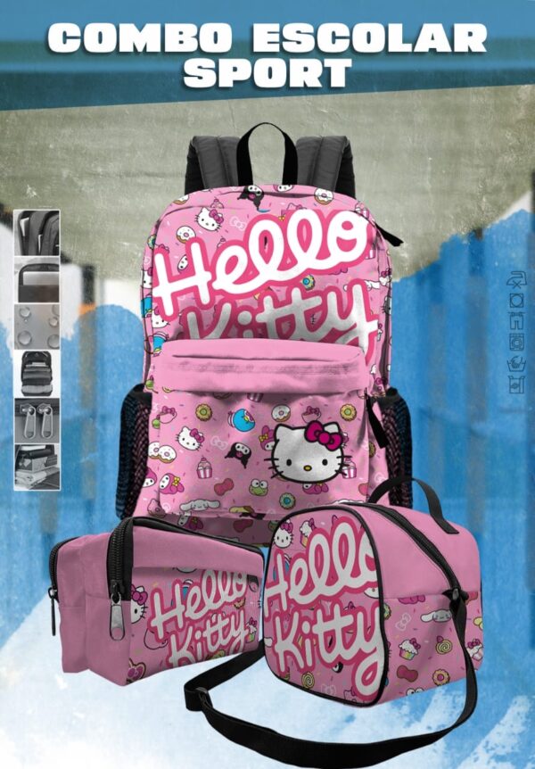 Set Mochila Hello Kitty