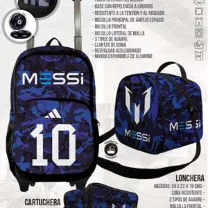 Set Mochila Escolar Rueda Messi 10