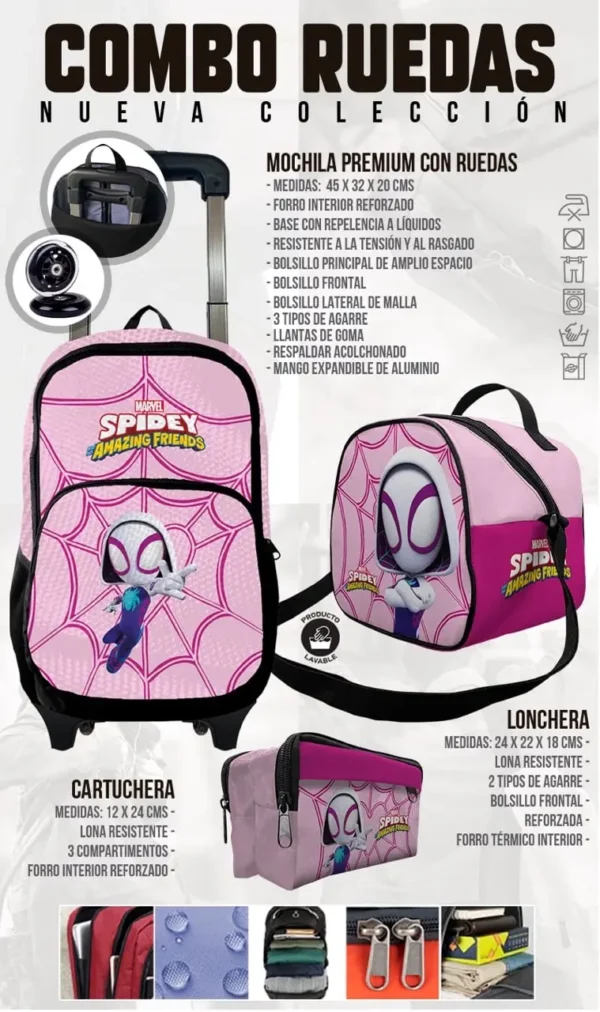 Set Mochila Escolar Spidey- Spiderman