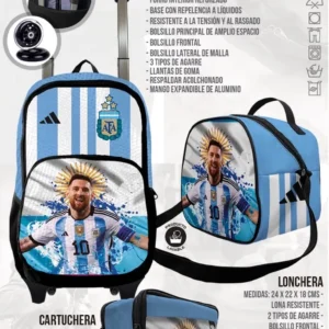 Set Mochila Escolar Messi 10