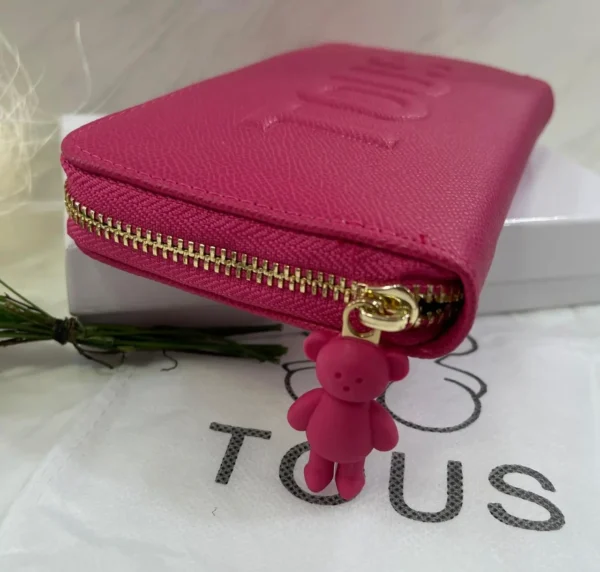 Billetera Cuerina Osito Fucsia - Imagen 3