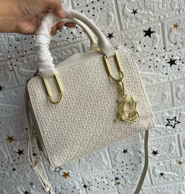 Cartera Semi Baul Dama Chic Blanco