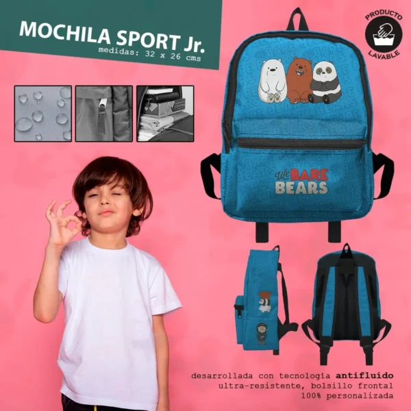 Set Mochila Escolar Pequeña We  Bare Bears