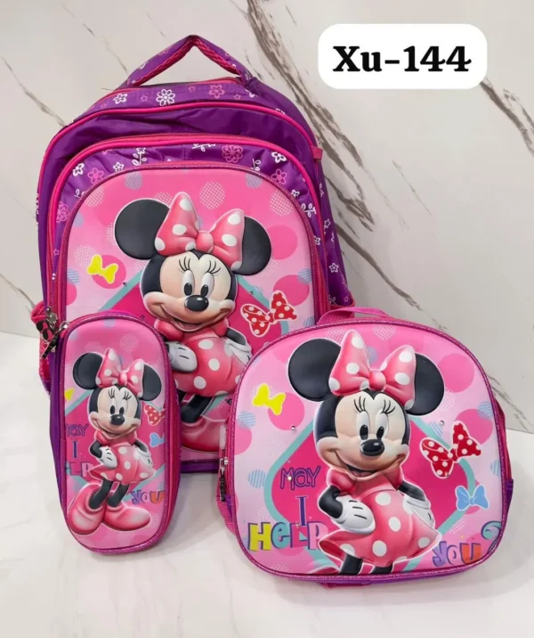 Set Mochila Escolar Niña Minnie