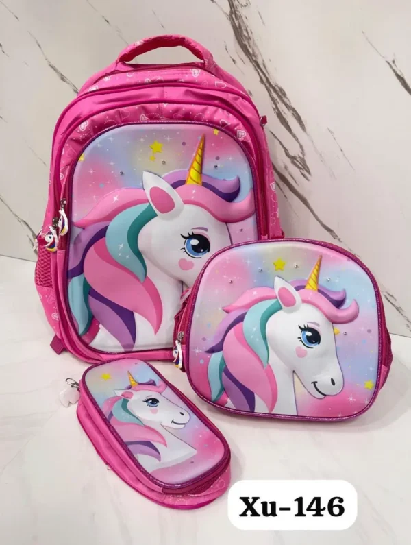 Set Mochila Escolar Niña Unicornio