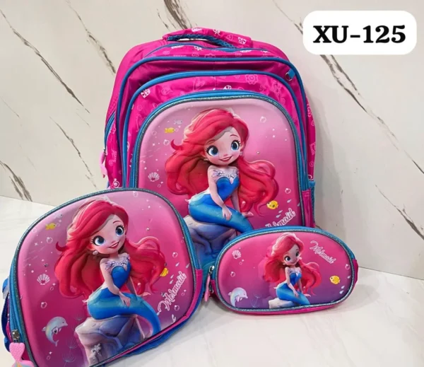 Set Mochila Escolar Niña Sirena Ariel