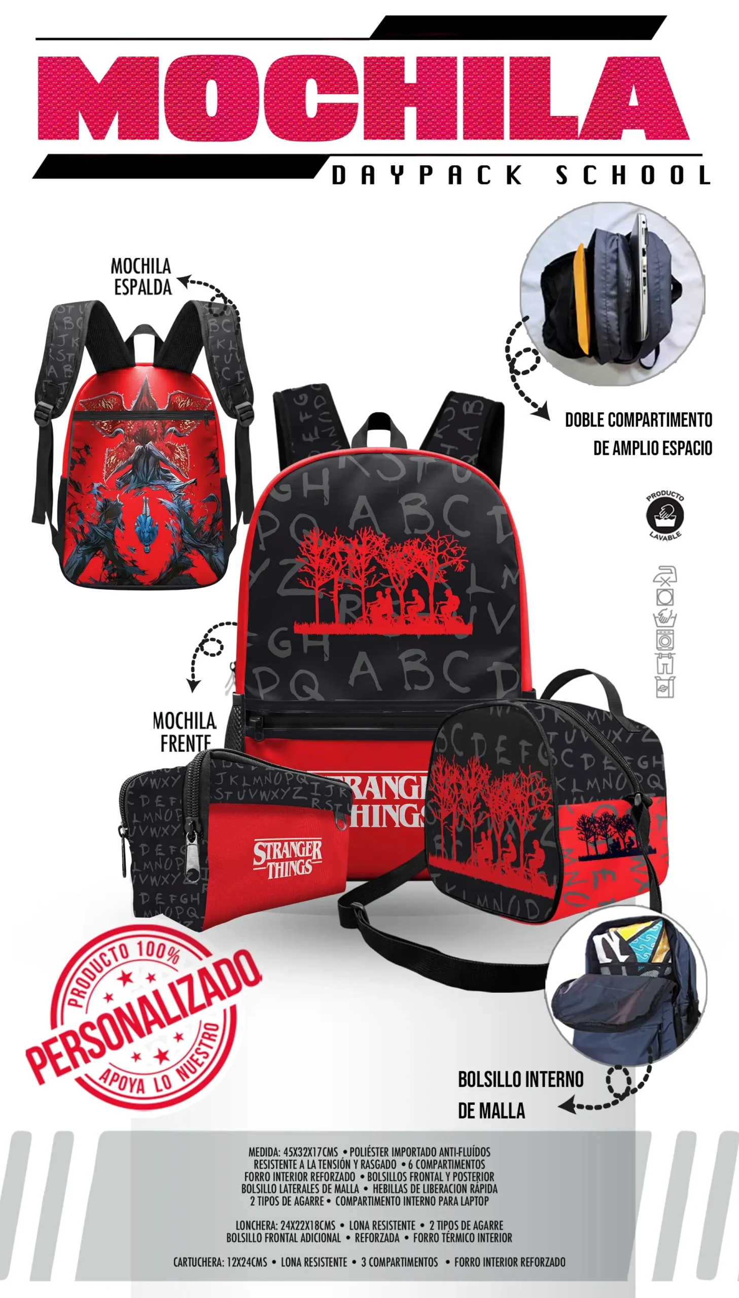 Set Mochila Stranger Things