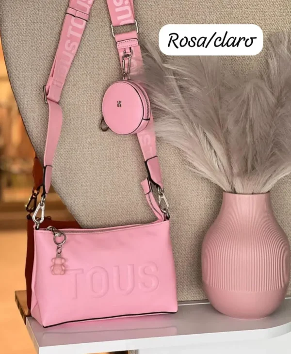 Crossbody Tou+Monedero Pink