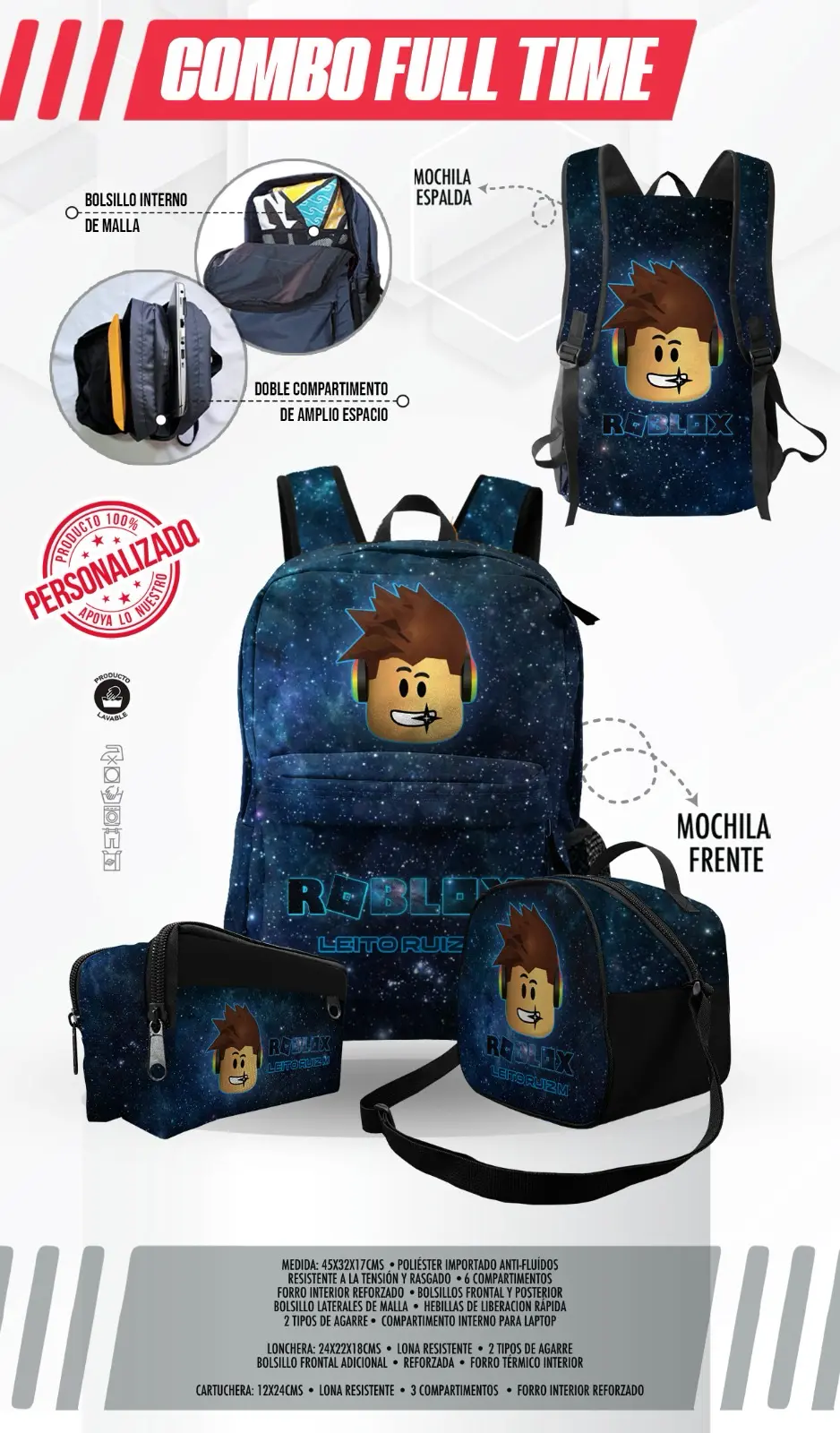 Set Mochila Roblox