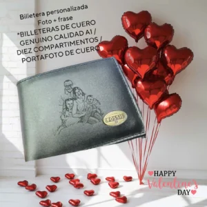Billetera Cuero Personalizada Foto/Frase