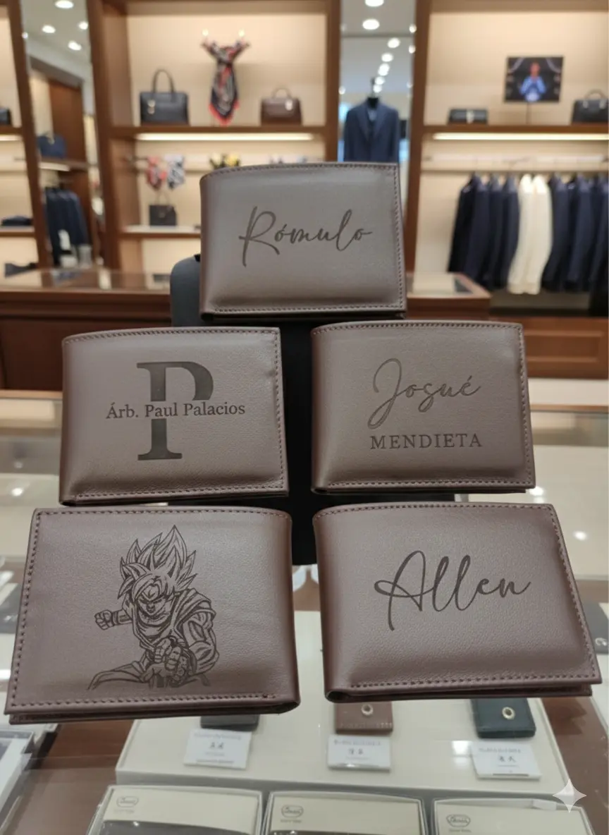 Billetera Cuero Personalizada Foto/Frase