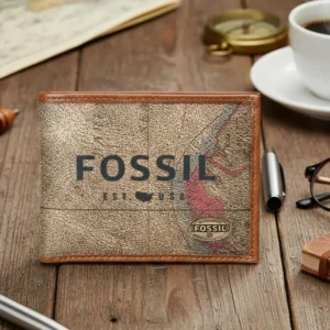 Billetera Cuero Fos Denim Cafe