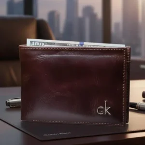 Billetera Cuero Ckn Cafe Oscuro