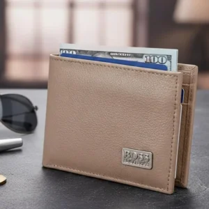 Billetera Cuero H Boss Miel