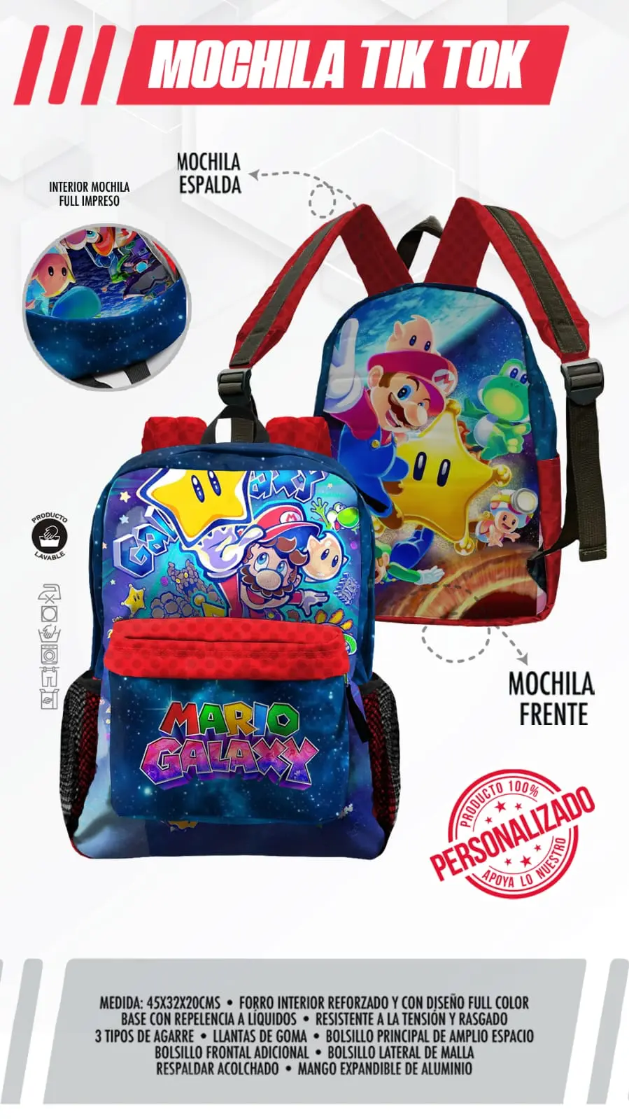 Mochila Mario Galaxy
