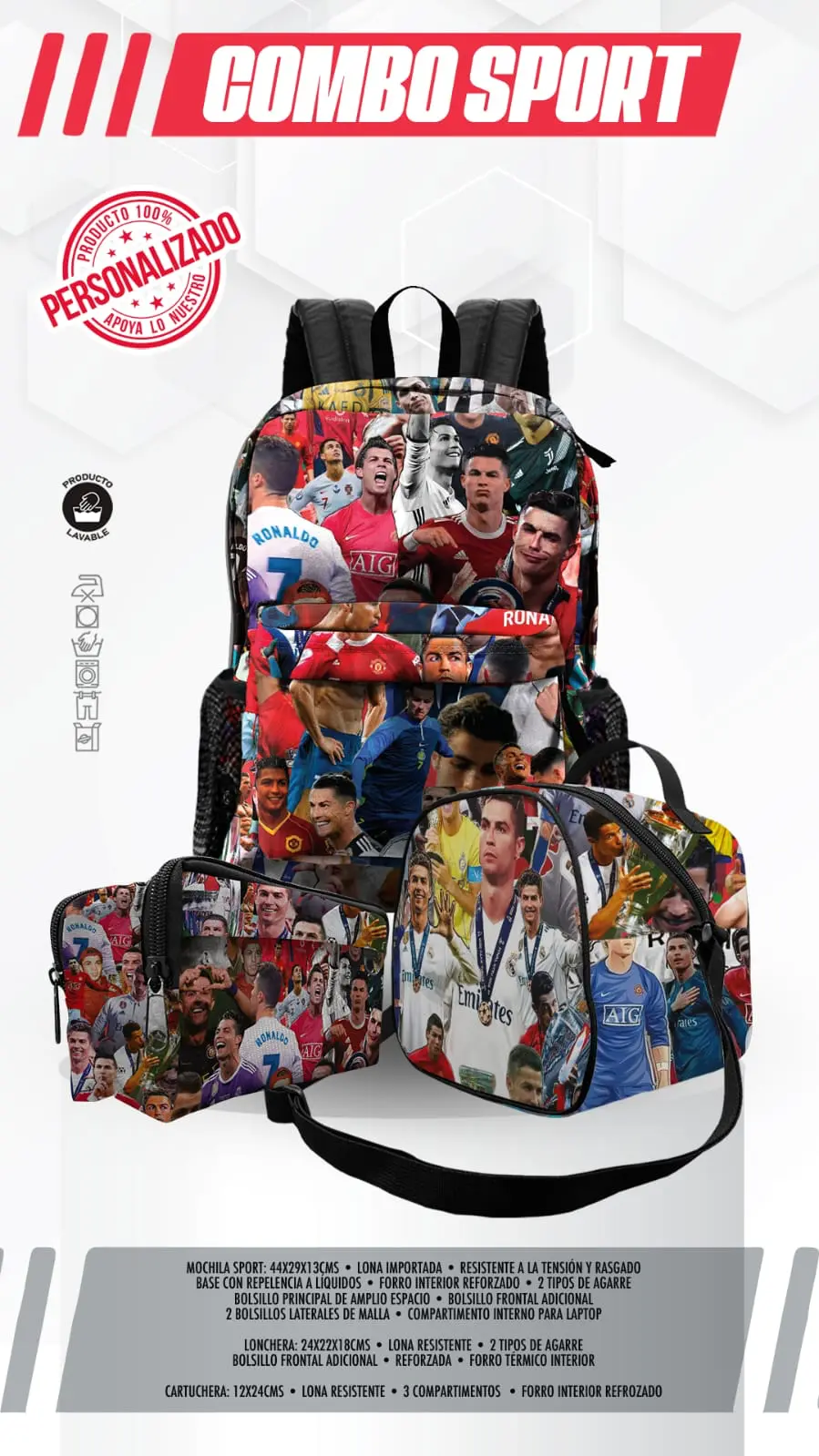 Set Mochila Cristiano Ronaldo