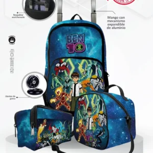 Set Mochila Escolar de Rueda Ben 10
