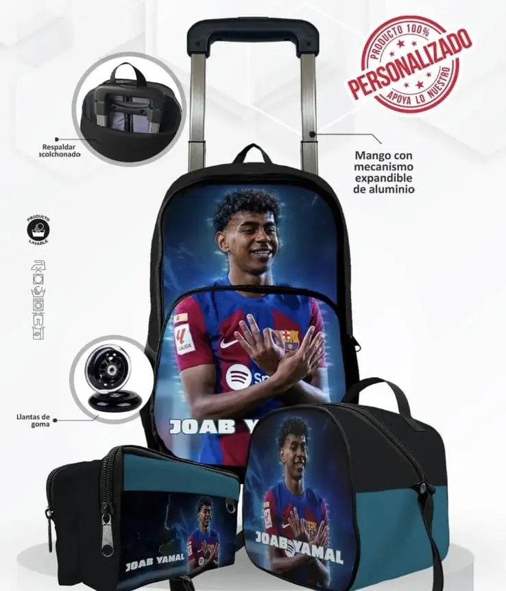 Set Mochila Escolar de Rueda Yamal