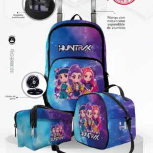 Set Mochila Escolar de Rueda K-pop Demon Hunter